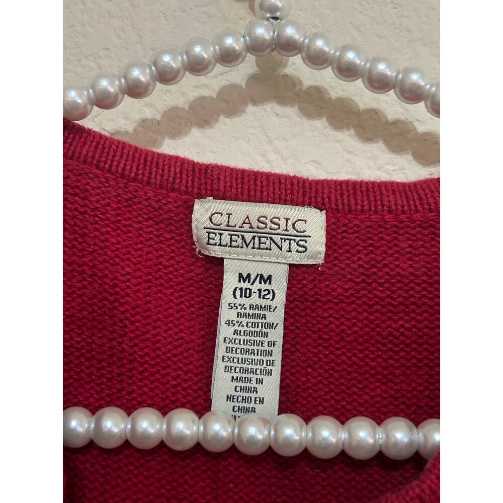Vintage Red Christmas Sweater Cardigan Santa - Picture 4 of 7